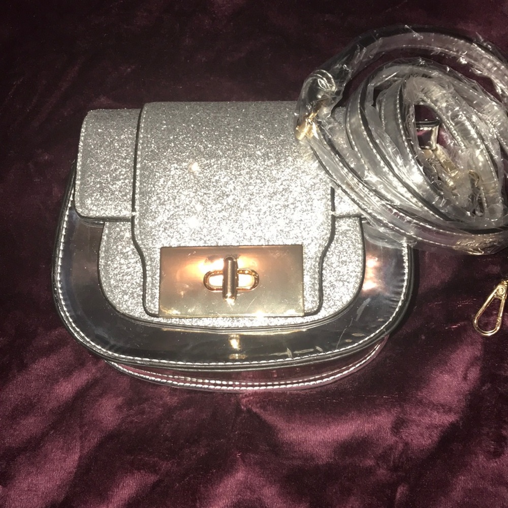 Silver Metallic & Glitter Crossbody